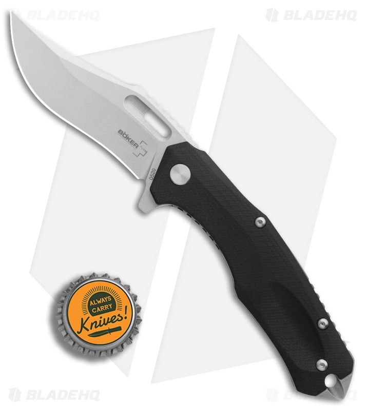 Boker Plus Defender Liner Lock Knife Black G-10 (3.1" Stonewash) 01BO763