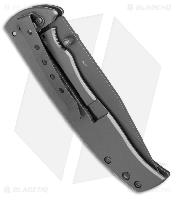 Boker Magnum Black Flash Spring Assisted Knife Black G-10 (3.7" Gray)