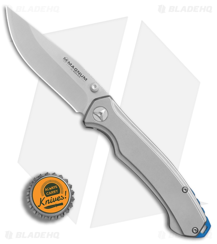 Boker Magnum Blue Steel Frame Lock Knife (3.25" Satin) 01SC986