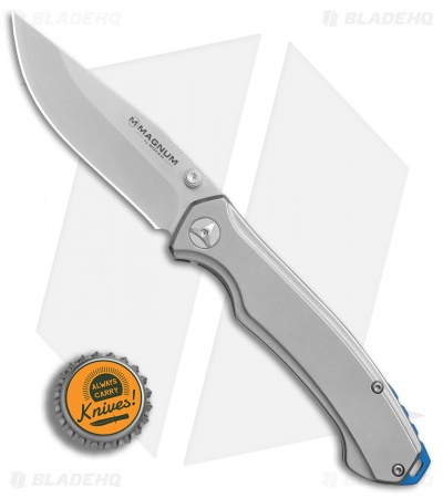 Boker Magnum Blue Steel Frame Lock Knife (3.25" Satin) 01SC986