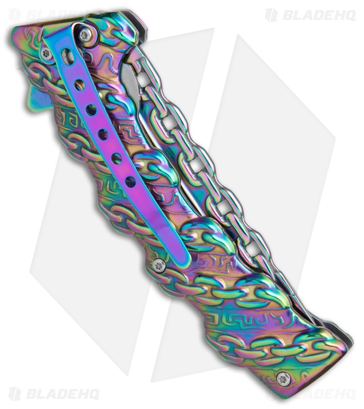 Boker Magnum Chained Rainbow Spring Assisted Knife (3.375" Spectrum) 01MB635