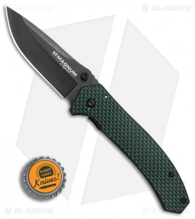 Boker Magnum Green Strike Frame Lock Knife LSCF/G-10 (3.3" Black SW) 01MB637