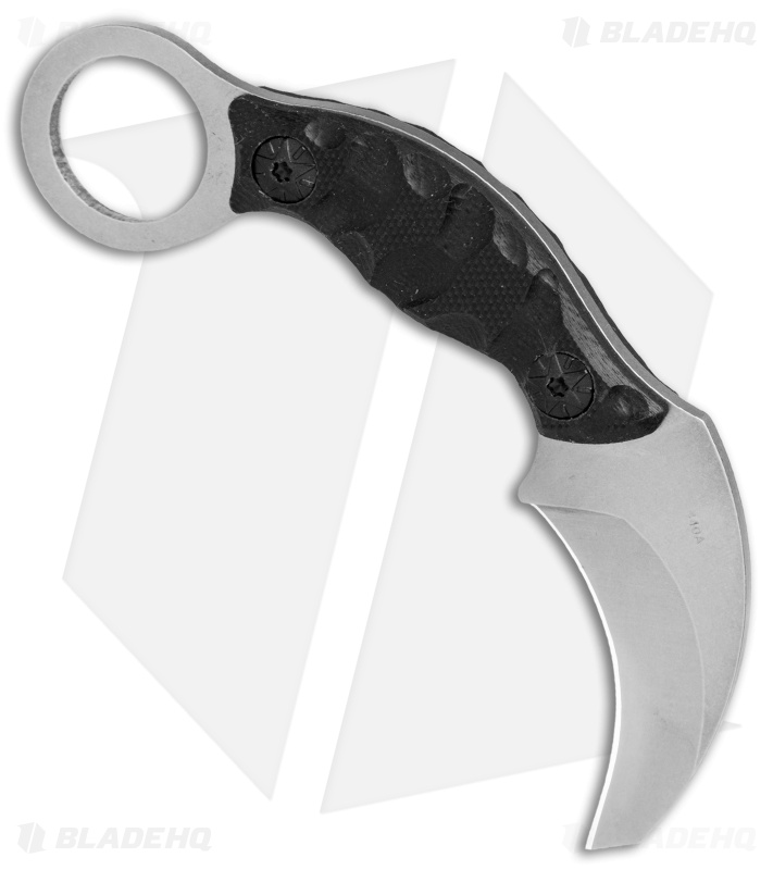 Boker Magnum Neck Bit Karambit Fixed Blade Knife Black G-10 (2" Stonewash)