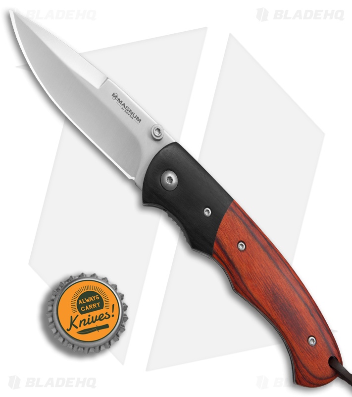 Boker Magnum Woodpecker Liner Lock Knife Pakkawood (3.3" Satin)  01MB711