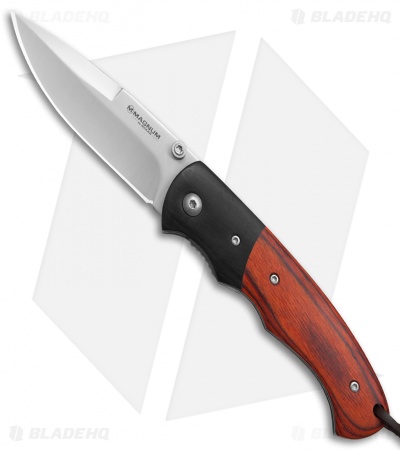 Boker Magnum Woodpecker Liner Lock Knife Pakkawood (3.3" Satin)  01MB711