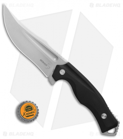 Boker Plus Masada Fixed Blade Knife Black G-10 (4.6" Stonewash) 02BO771