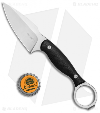 Boker Plus Accomplice Fixed Blade Knife Black G-10 (3.1" Satin)