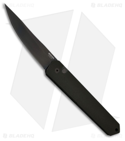 Boker Plus Kwaiken Automatic Knife Black Stonewash Aluminum (3.4" Black SW)