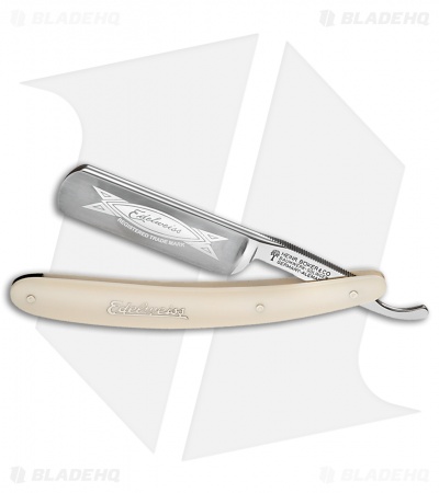 Boker Edelweiss Straight Razor White Elforyn (3.3" Satin)