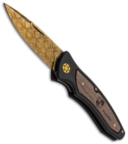 Boker Tirpitz 42 Limited Edition Liner Lock Knife Aluminum/Walnut (4" Gold Dam)