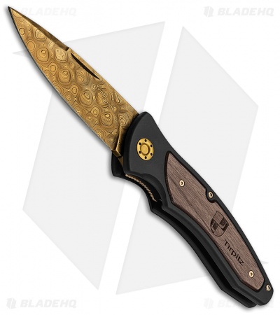 Boker Tirpitz 42 Limited Edition Liner Lock Knife Aluminum/Walnut (4" Gold Dam)