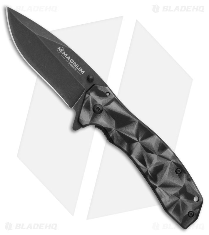 Boker Topographic Frame Lock Knife  (3.2" Black Stonewash) 01MB636