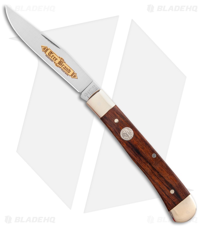 Boker Trapper Classic Gold Pocket Knife 4.125" Desert Ironwood 114004