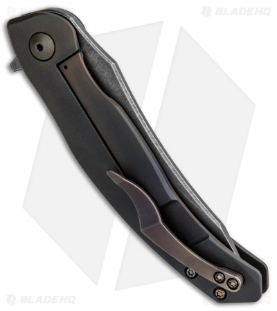 Bond Knives Custom Huli Maka Flip Frame Lock Knife Stealth Ti (3.75" Black SW)