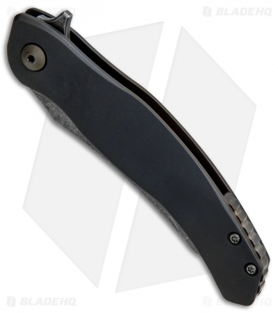 Bond Knives Custom Huli Maka Flip Frame Lock Knife Stealth Ti (3.75" Black SW)