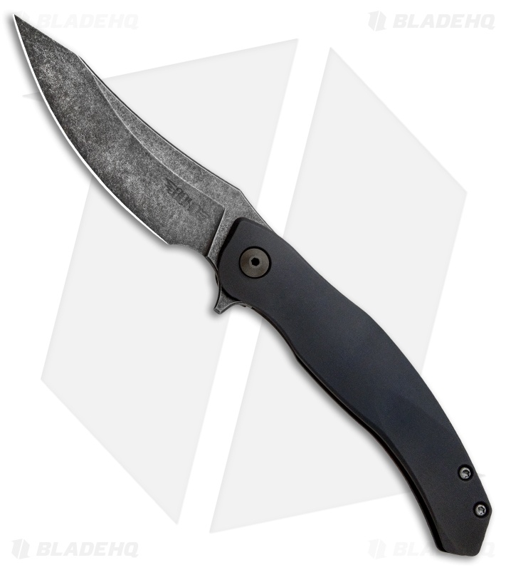 Bond Knives Custom Huli Maka Flip Frame Lock Knife Stealth Ti (3.75" Black SW)