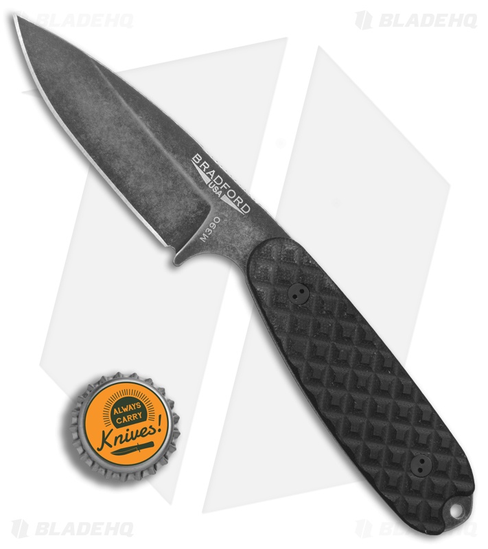 Bradford Knives Guardian3.5 Fixed Blade Black G-10 (3.75" Sabre Nimbus)