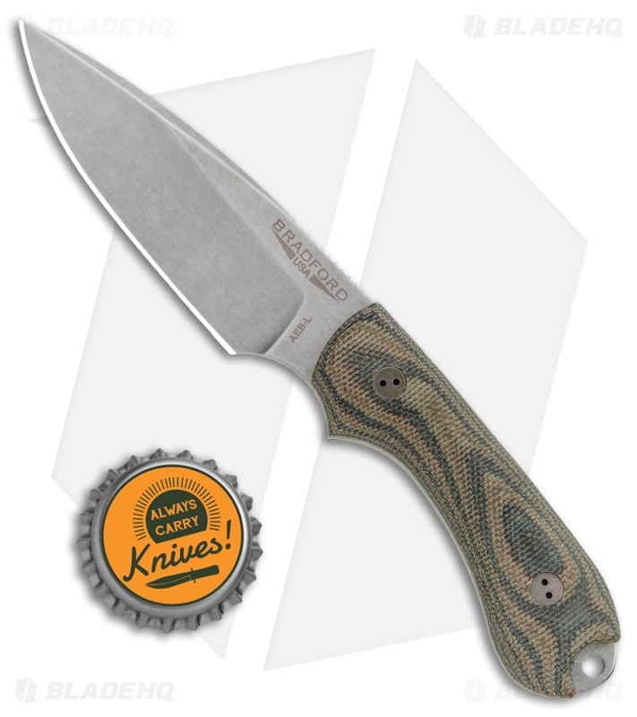 Bradford Knives Guardian3 Fixed Blade 3D Camo Micarta (False Edge