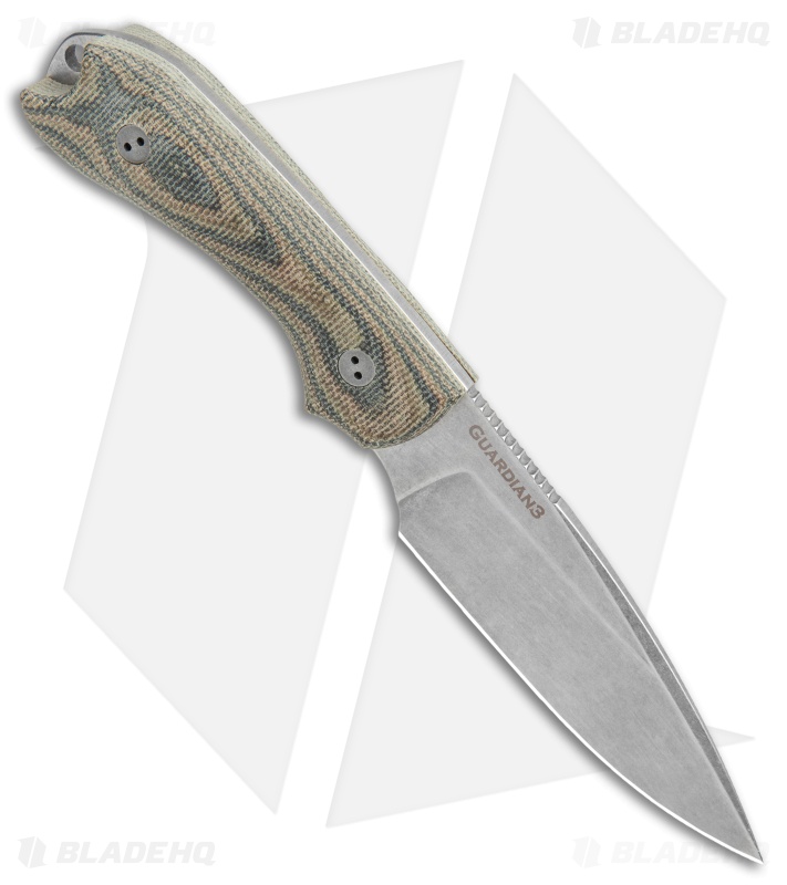 Bradford Knives Guardian3 Fixed Blade 3D Camo Micarta (False Edge/AEB-L/SW)