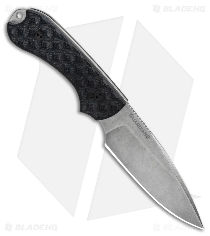 Bradford Knives Guardian3 Fixed Blade Black G-10 (3.5" False Edge AEB-L SW)