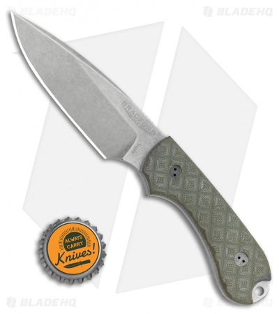 Bradford Knives Guardian3 Fixed Blade OG Green G-10 (3.5" False Edge AEB-L SW)