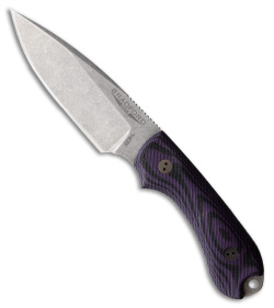 Bradford Knives Guardian 3 Drop Point Knife 3D Black/Purple G-10 (3.5" SW AEB-L)