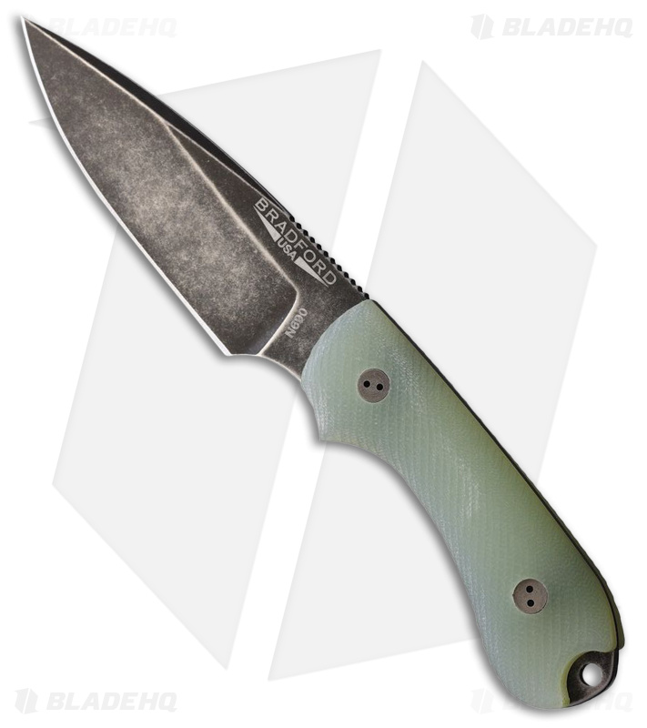 Bradford Knives Guardian 3 Drop Point Knife 3D Jade G-10 (3.5" Nimbus N690)