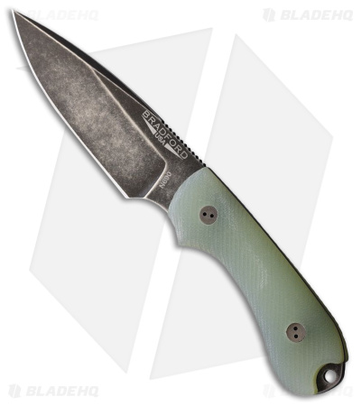 Bradford Knives Guardian 3 Drop Point Knife 3D Jade G-10 (3.5" Nimbus N690)