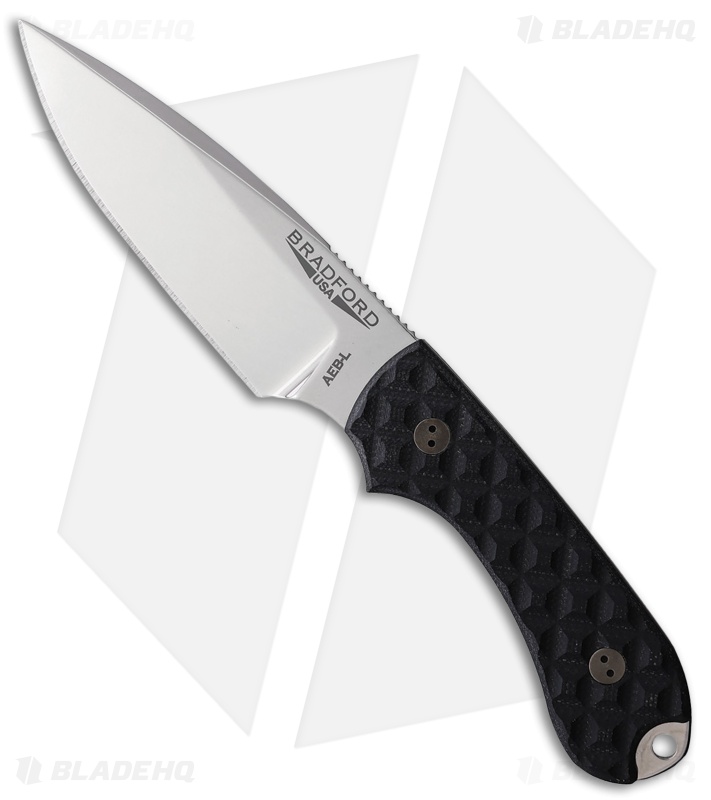 Bradford Guardian 3 Fixed Blade Knife Black G-10 (3.75" Mirror)