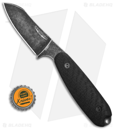 Bradford Knives Guardian3.5 Knife 3D Microtextured CF (Sheepsfoot/M390/Nimbus)