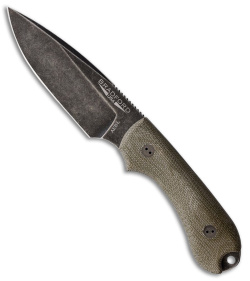 Bradford Knives Guardian 3 Drop Point Knife OD Green Micarta (3.5" Nimbus AEB-L)