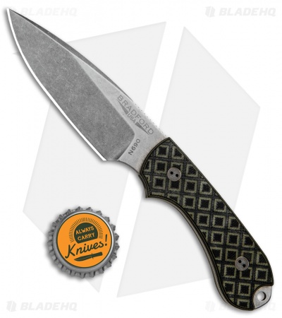 Bradford Knives Guardian3 Knife OD Green/Black G-10 (3.5" False Edge/N690/SW)