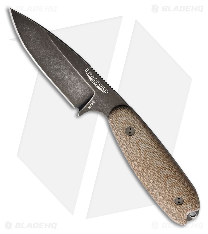 Bradford Knives Guardian 3.5 Sabre Knife Natural Micarta (3.75" Nimbus N690)