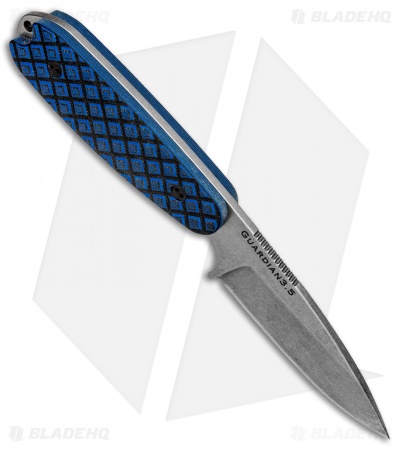 Bradford Knives Guardian3.5 Fixed Blade Blue/Black G-10 (3.75" Sabre/N690/SW)