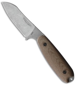 Bradford Knives Guardian 3.5 Sheepsfoot Knife Natural Micarta (3.75" SW N690)