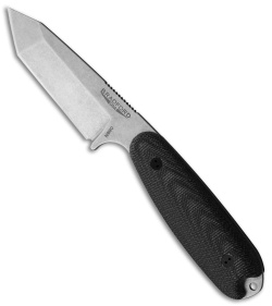 Bradford Knives Guardian3.5T Tanto Fixed Blade 3D Black Micarta (Stonewash N690)