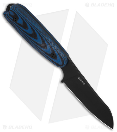 Bradford Knives Guardian3.5 Knife 3D Black/Blue G-10 (Sheepsfoot/M390/Black)