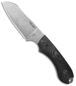 Bradford Knives Guardian4 Knife 3D Black Micarta (Sheepsfoot/M390/Stonewash)