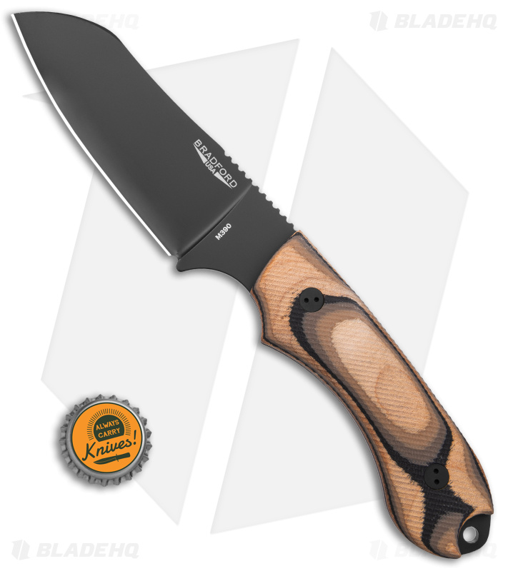 Bradford Knives Guardian4 Knife 3D G-Wood (Sheepsfoot/M390/Black)