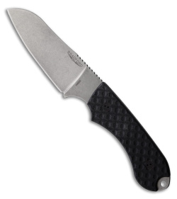 Bradford Knives Guardian4 Sheepsfoot Knife Black G-10 (4.8" Stonewash N690)