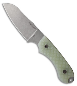 Bradford Knives Guardian 4 Sheepsfoot Knife Jade G-10 (4.8" Stonewash N690)