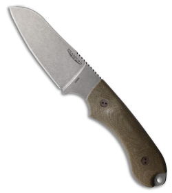 Bradford Knives Guardian 4 Sheepsfoot Knife Tan Micarta (4.8" Stonewash N690)