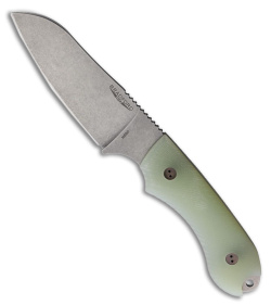 Bradford Knives Guardian 4 Sheepsfoot Knife 3D Jade G-10 (4.8" Stonewash N690)