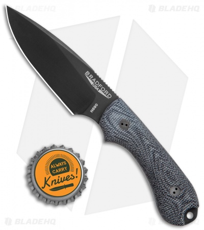 Bradford Knives Guardian3 Fixed Blade Knife 3D Black Micarta (DLC/N690)