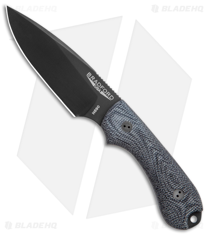 Bradford Knives Guardian3 Fixed Blade Knife 3D Black Micarta (DLC