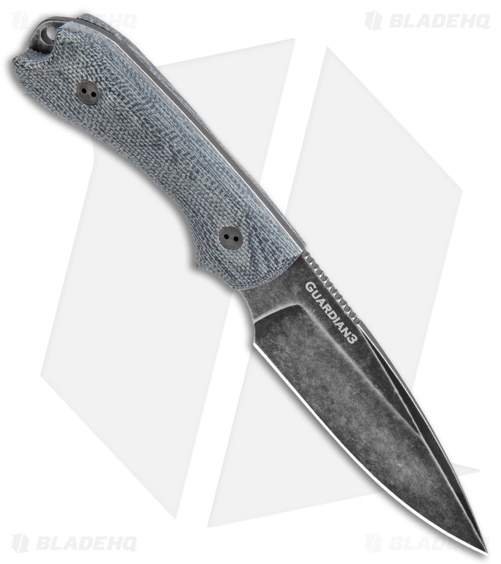 Bradford Knives Guardian3 Fixed Blade Knife 3D Black Micarta