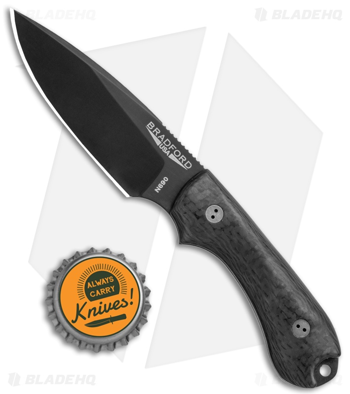 Bradford Knives Guardian3 Knife 3D Carbon Fiber (3.5" False Edge/N690/DLC)