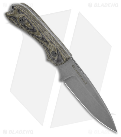 Bradford Knives Guardian 3.2 Knife Camo Micarta (3.9" Stonewash)