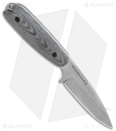Bradford Knives Guardian3.5 Fixed Blade 3D Black Micarta (3.75" Sabre SW N690)
