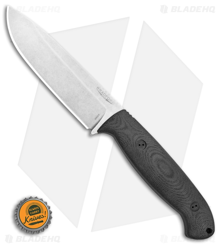 Bradford Knives Guardian5.5 Fixed Blade 3D Black Micarta (5